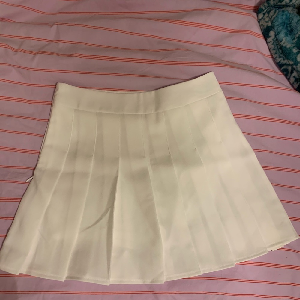 White tennis skirt